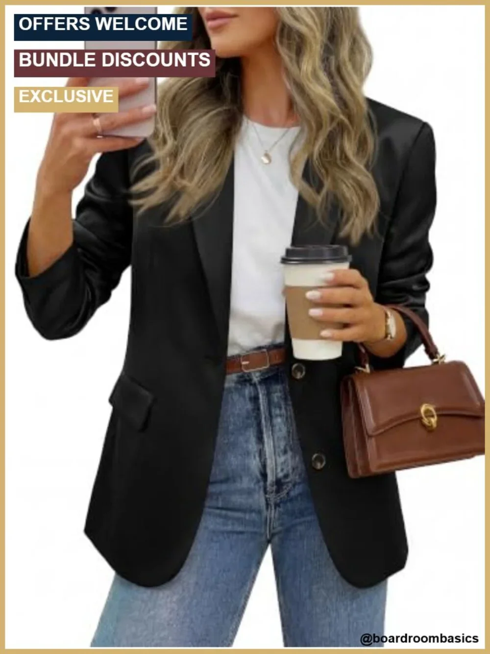 Satin Long Sleeve Blazer Women Lapel Button Front Pockets Work